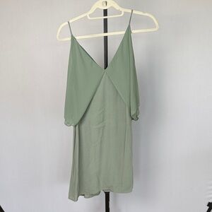 Sage Green Spaghetti Strap Dress